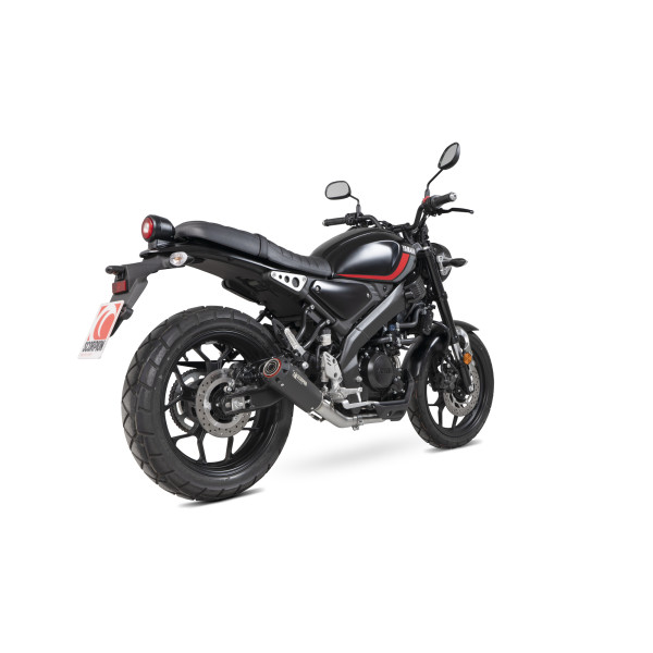 Scorpion Exhaust Yamaha XSR-125 2021 - 2023 Red Power Full System Black Ceramic Coated Sleeve